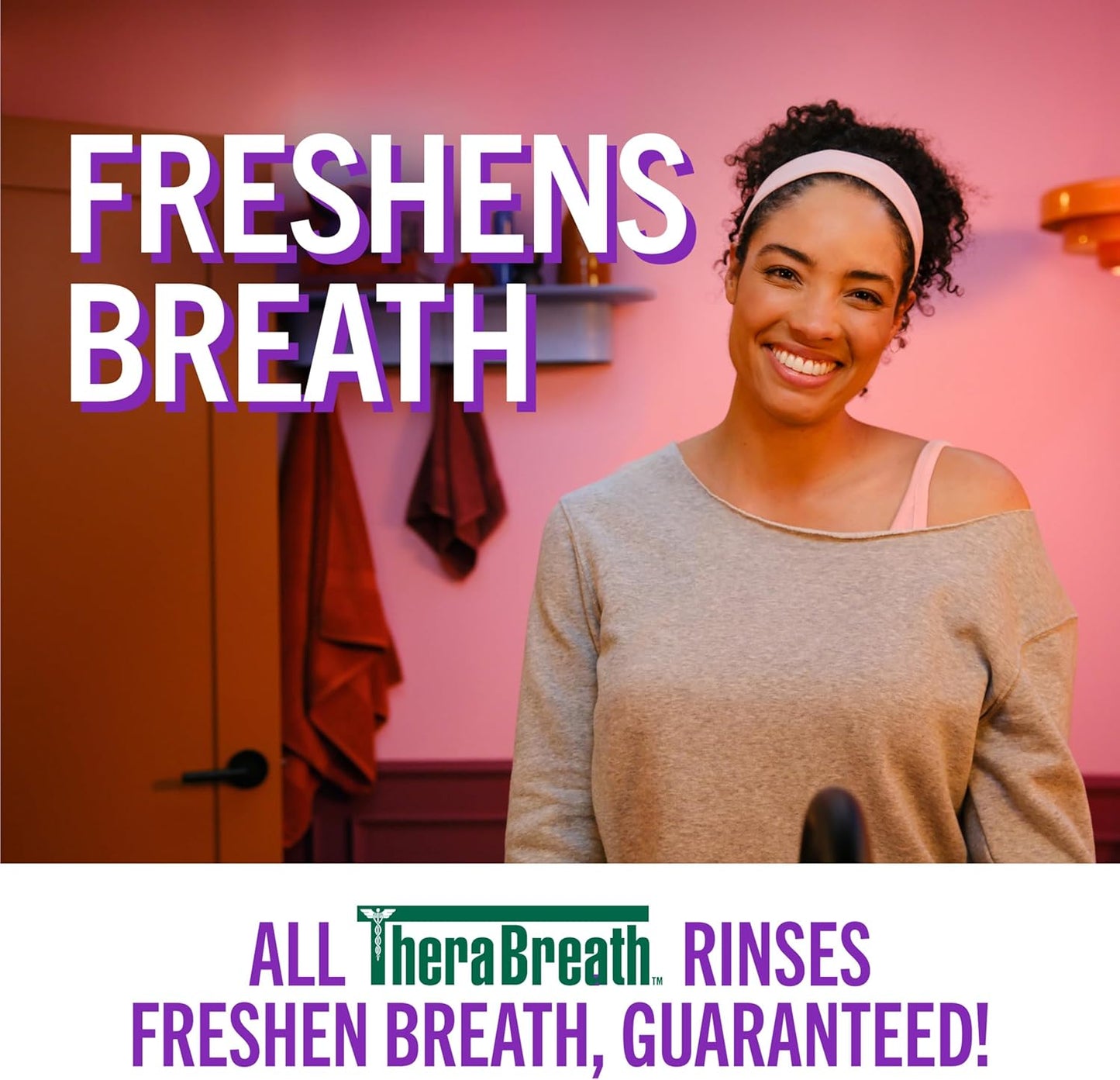 TheraBreath Mouthwash 6-in-1, Travel-Size Compatible Fluoride Rinse for Office and Gym Bags, 2 Pack