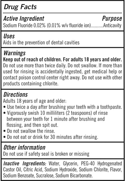 TheraBreath Mouthwash 6-in-1, Travel-Size Compatible Fluoride Rinse for Office and Gym Bags, 2 Pack