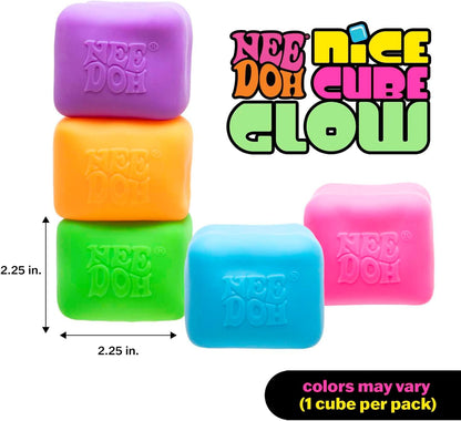 thermoplastic rubber (tpr) construction that stretches, squishes, and self-restores to cube shape