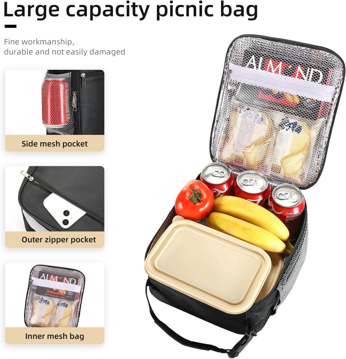 thickened carrying handles with removable clasp for attaching to bags