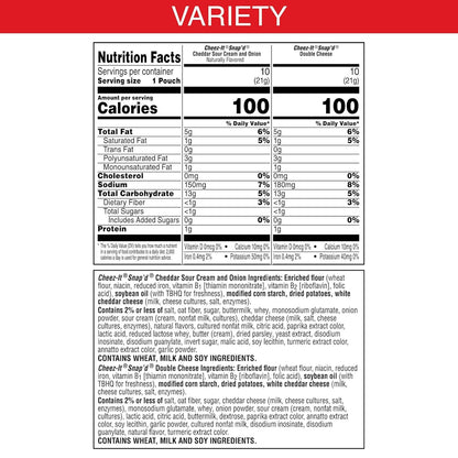 thin and crispy baked cracker-chip format (versus traditional thicker cheez-it)