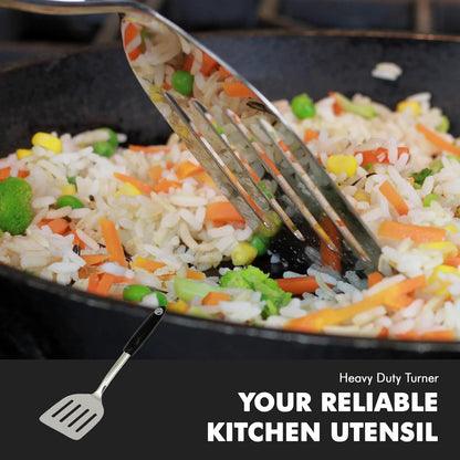 thin angled edge designed to slip easily under delicate foods