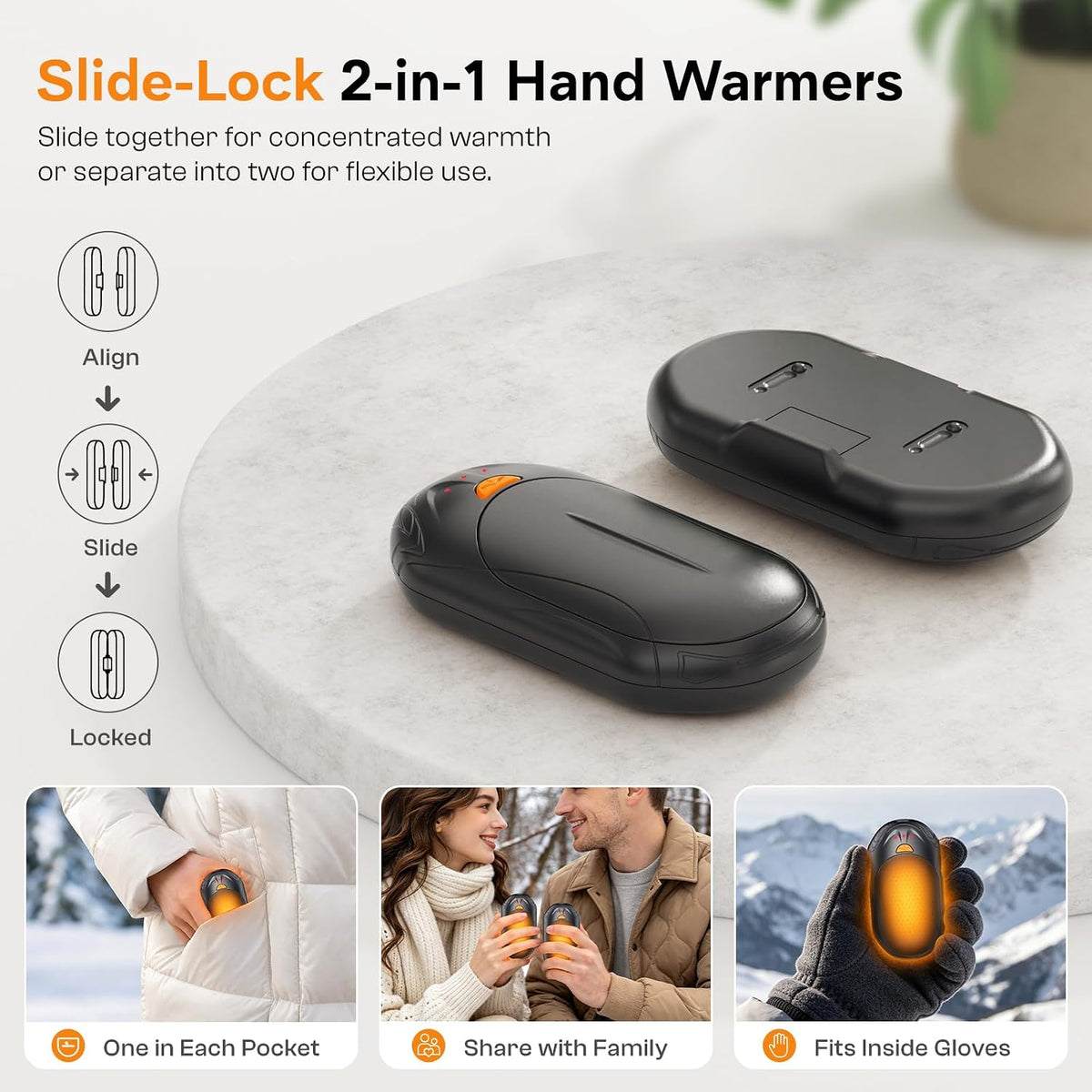 POMPONGO Smokeless Pocket Hand Warmers for Camping, Travel, Dorm Rooms, and Family Use