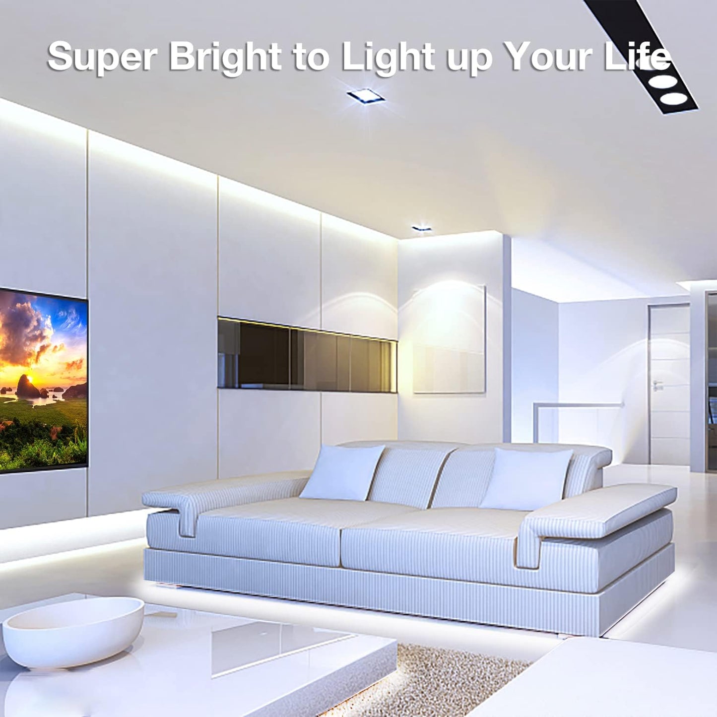 three color temperature variants: 6500k daylight white, warm white, and neutral white