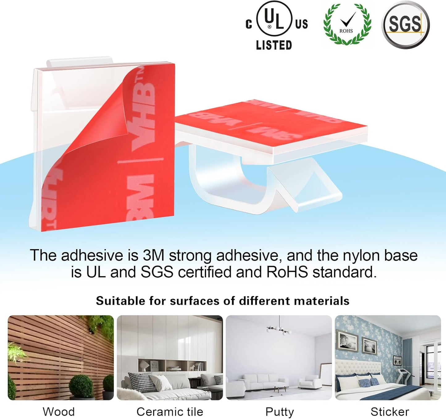 three colorways (clear, black, white) for discreet or contrasting installation