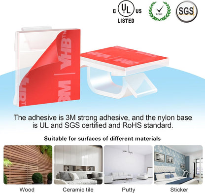 three colorways (clear, black, white) for discreet or contrasting installation