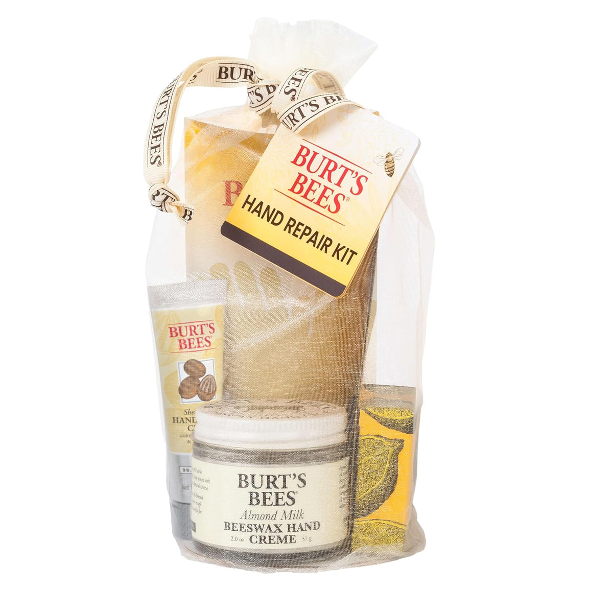 three complementary hand and cuticle creams (almond milk beeswax, lemon butter cuticle, shea butter hand repair)