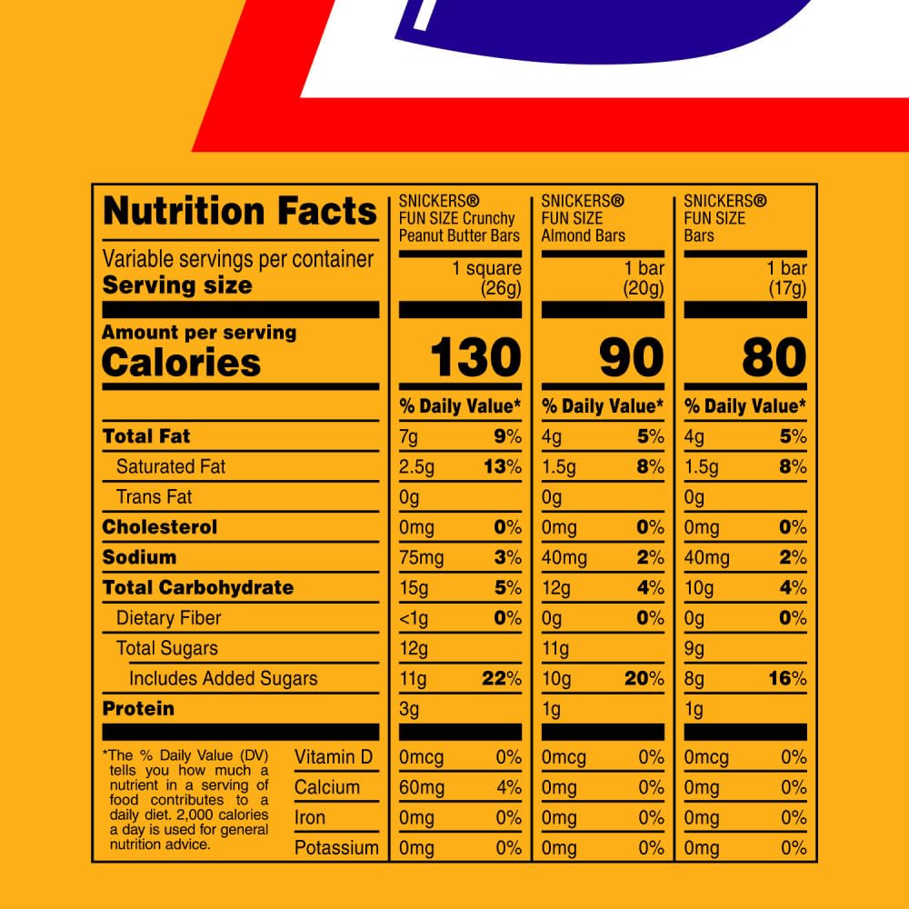 three-flavor assortment including snickers original, snickers almond, and crunchy peanut butter