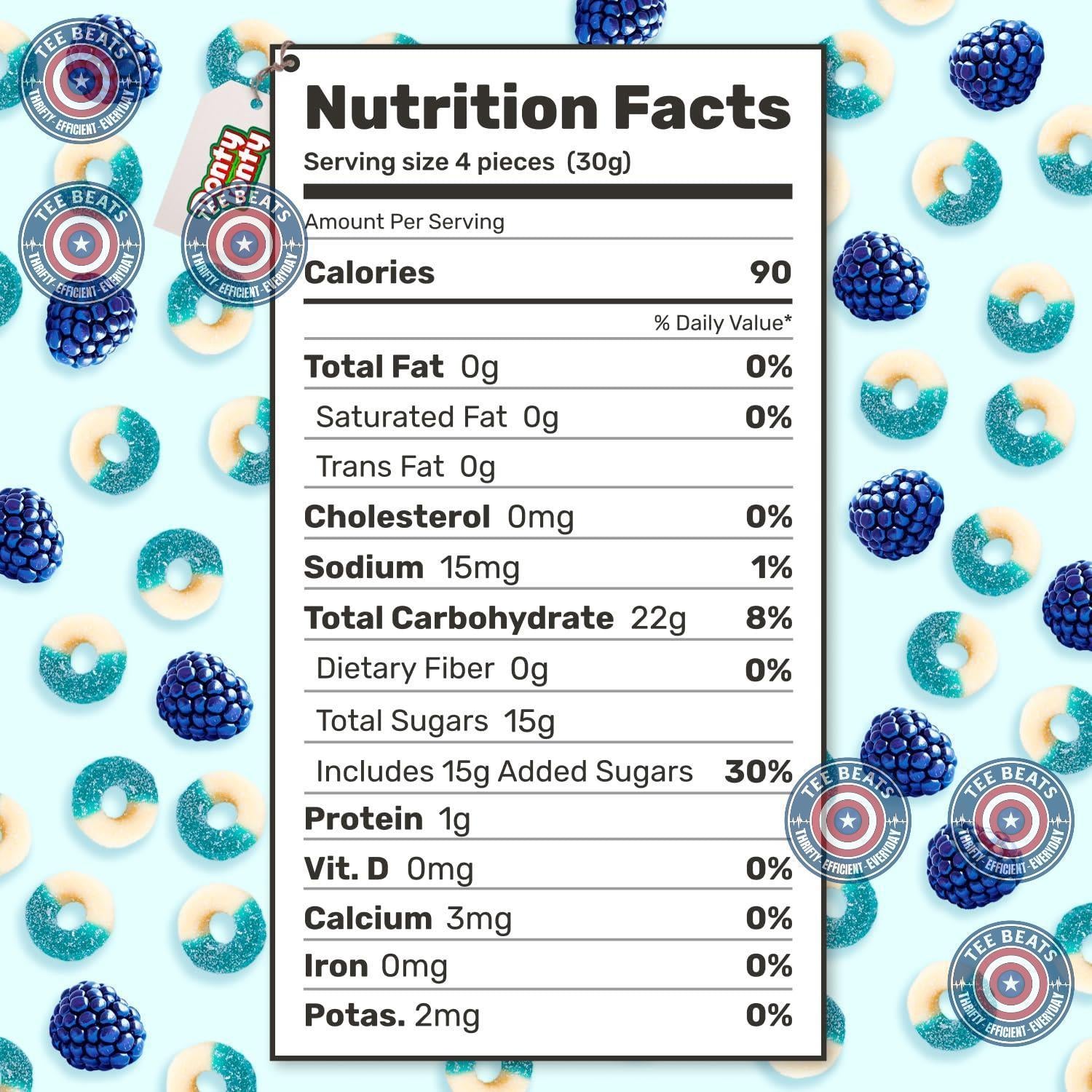 three flavor variants available: apple, blue-raspberry, and peach