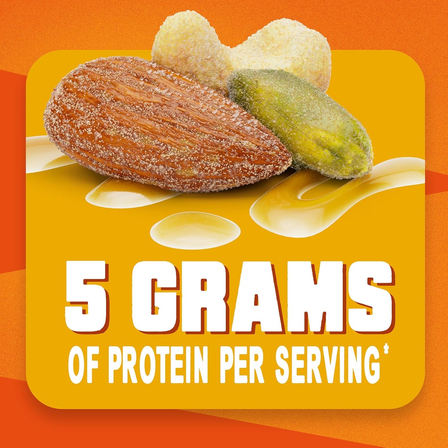 three flavor variants available: sweet honey roasted, roasted salted, and smokehouse