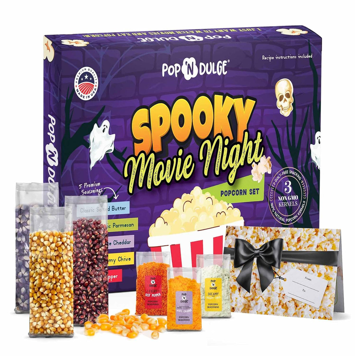 Popcornly Popcorn – Christmas, Hanukkah and Easter Holiday Gift Bundle for Families, Seven Themed Popcorn Options, 10 Pack