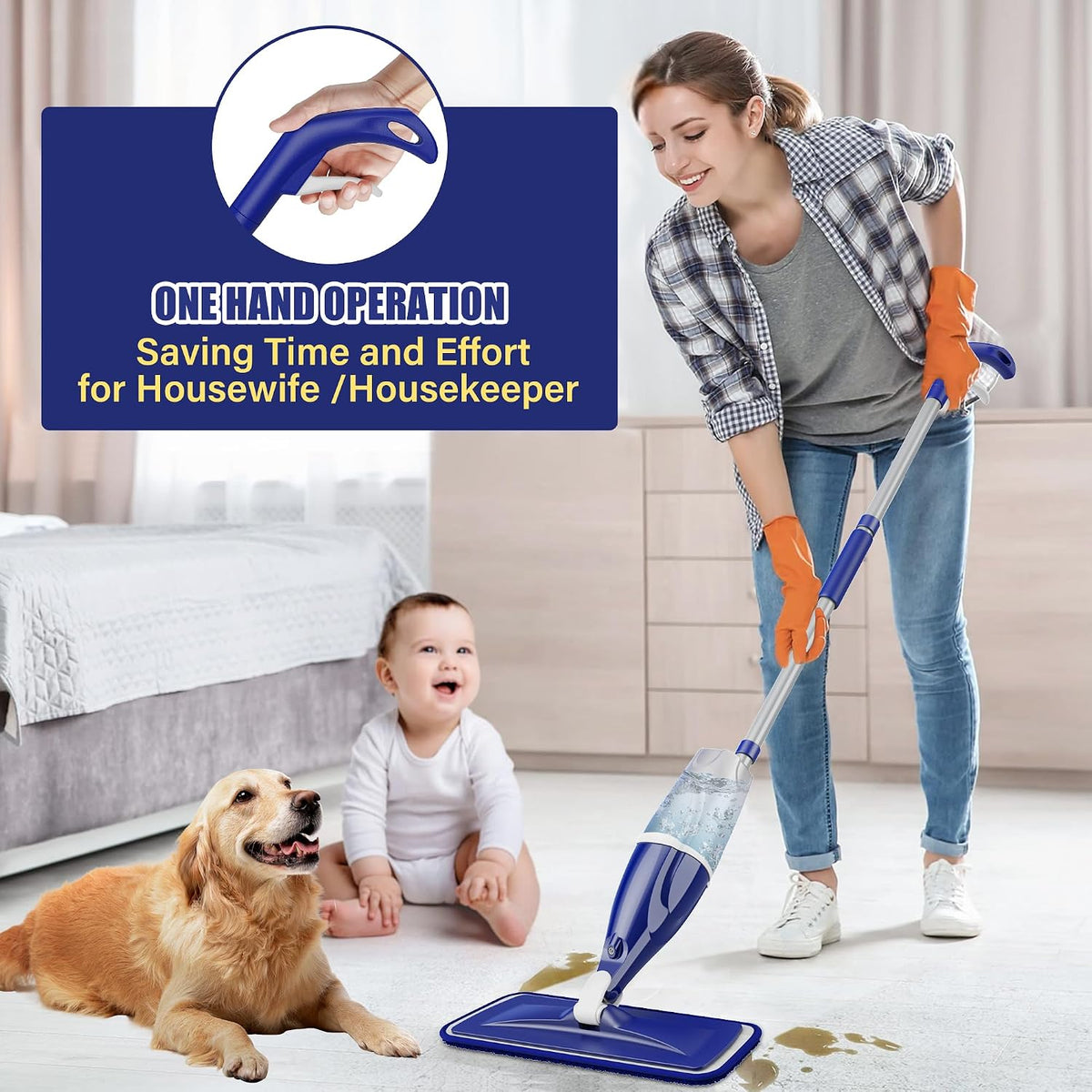 three machine-washable reusable microfiber pads included
