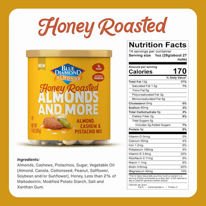 three-nut blend: almonds, pistachios, and cashews