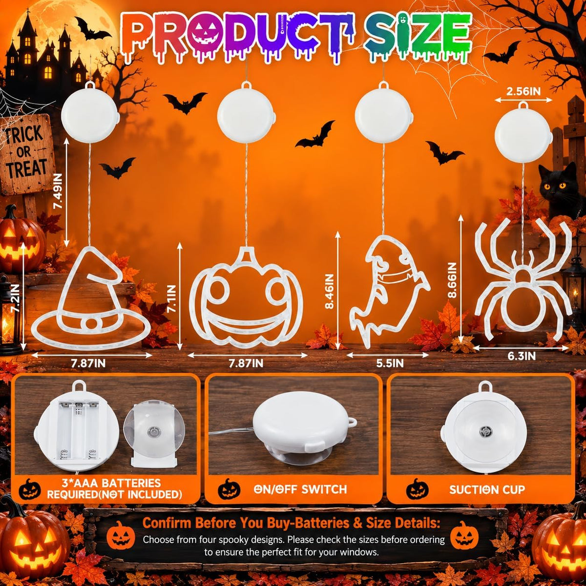 three operating modes: off, slowly fade in and out, steady on