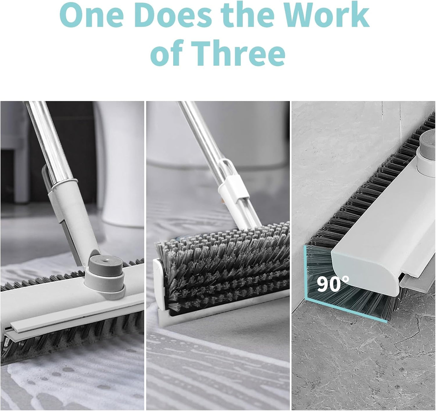 three-section extendable stainless steel handle (30-40-50 inches)