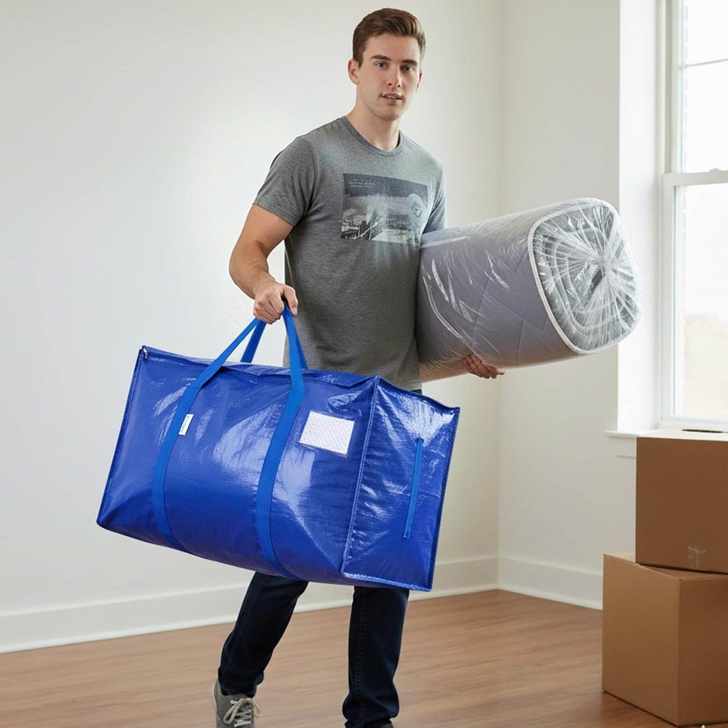 TICONN Extra Large Storage Totes – Efficient Packing for Apartment Moves, Dorm Transitions, and Garage Sort-Outs