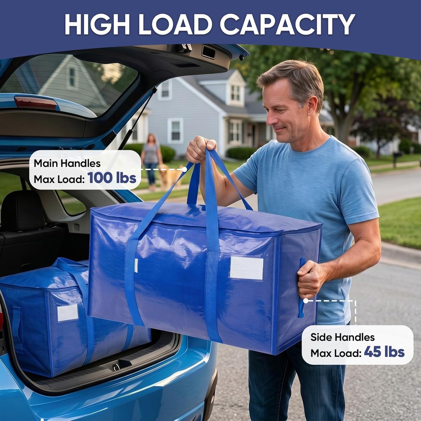 TICONN Extra Large Storage Totes – Efficient Packing for Apartment Moves, Dorm Transitions, and Garage Sort-Outs