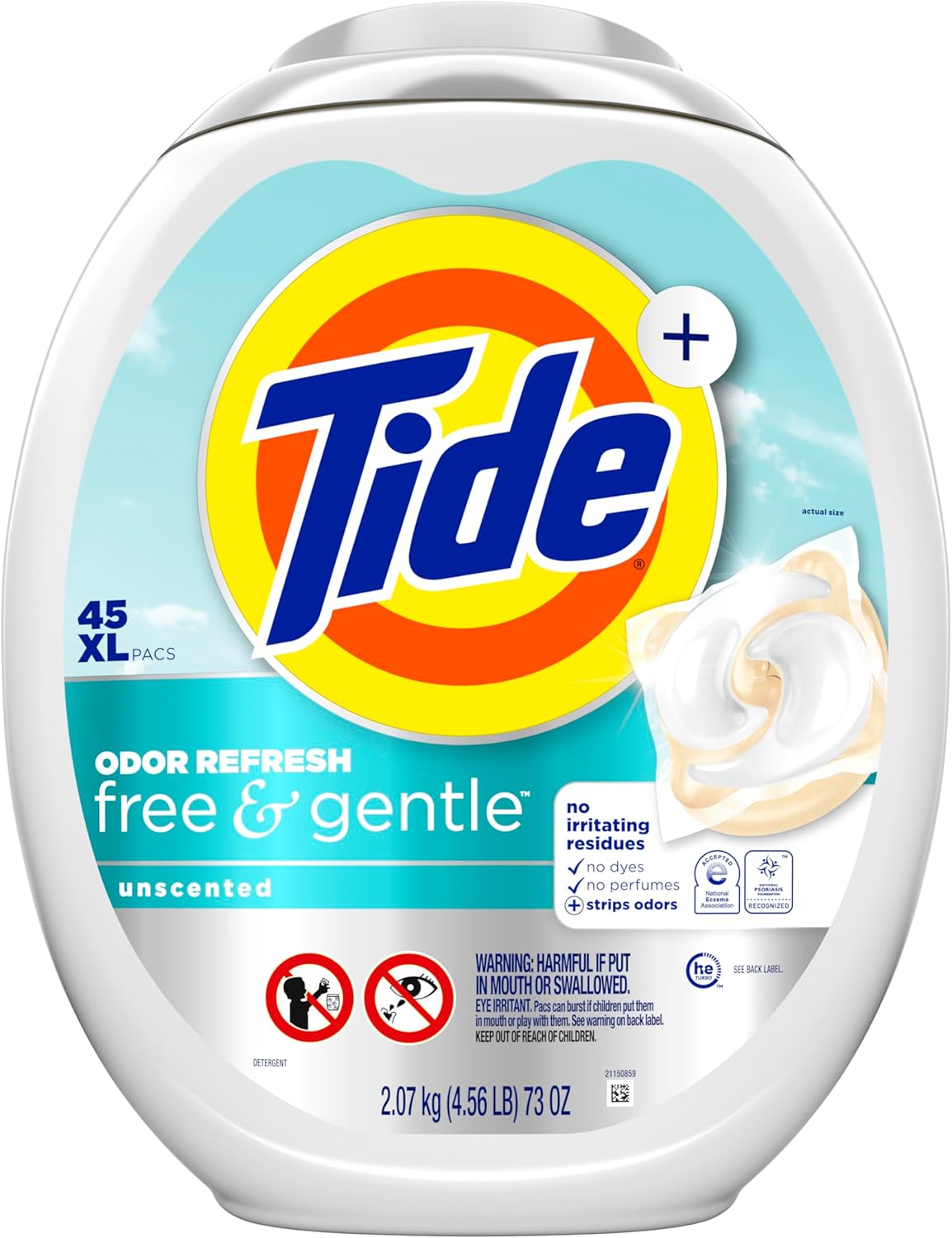 Tide PODS Hypoallergenic Laundry Pacs – Skin-Safe Wash for Eczema, Psoriasis, and Reactive Skin Families
