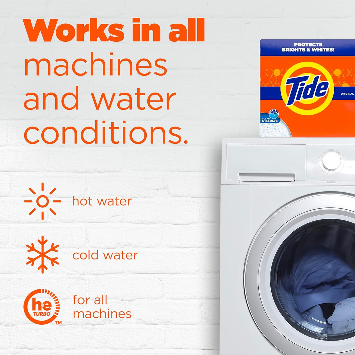 Tide Powder Laundry Detergent, Original Scent – High-Efficiency Laundry Powder for Streamlined Apartment Utility Closet Strips
