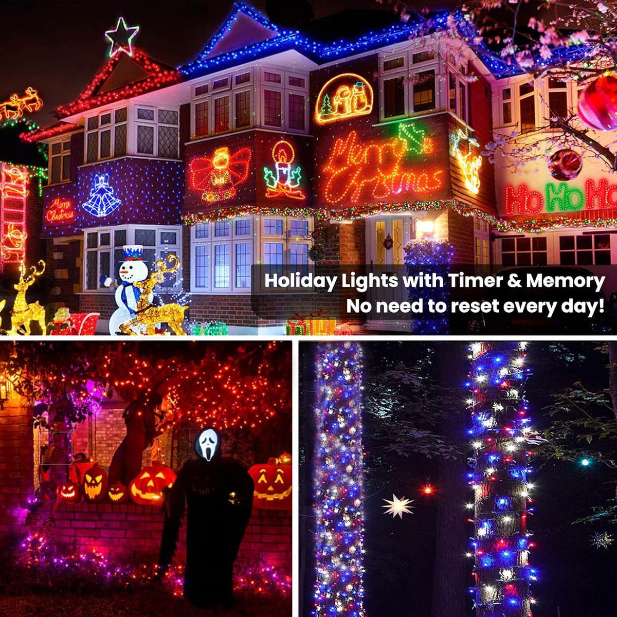Brizled Smart String Lights Birthday Gift for Her, 200 RGB LEDs with Music Mode and Voice Control for Festive Home Displays