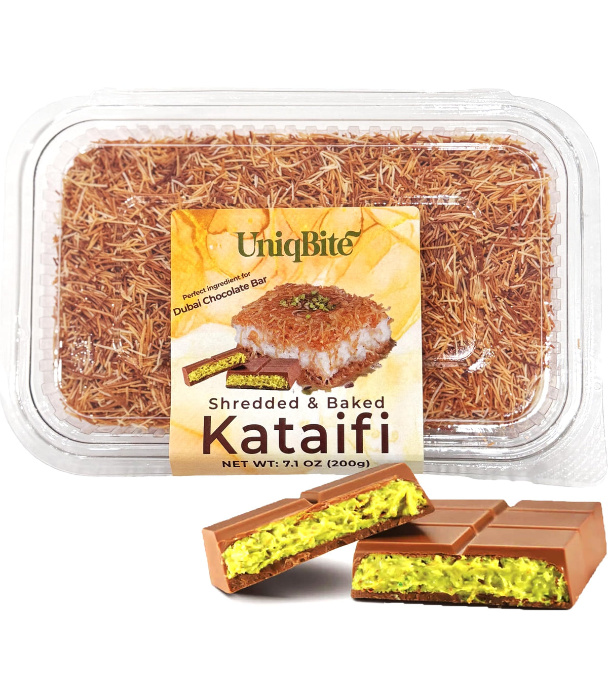 Toasted Kataifi Pastry for Dubai Chocolate | 7 oz (200g) | Ready to Use Crispy Kadayif Shredded Fillo Dough