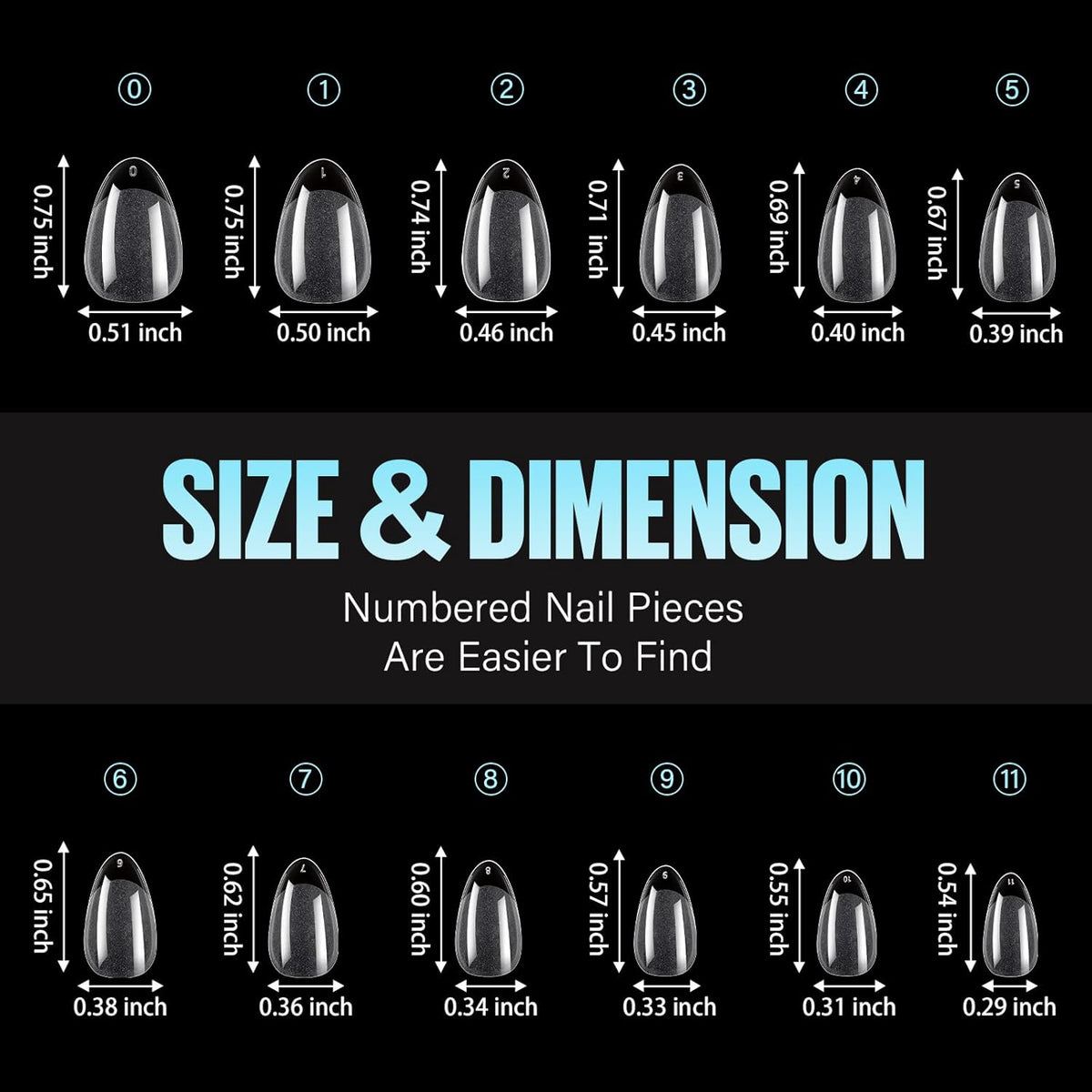 TOMICCA 12-Size Nail Tip Set – Intentional At-Home Manicure for Your Weekly Reset Routine