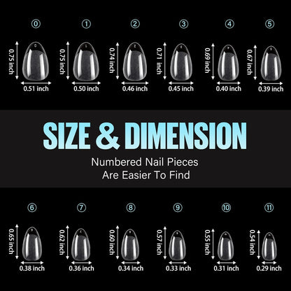 TOMICCA 12-Size Nail Tip Set – Intentional At-Home Manicure for Your Weekly Reset Routine