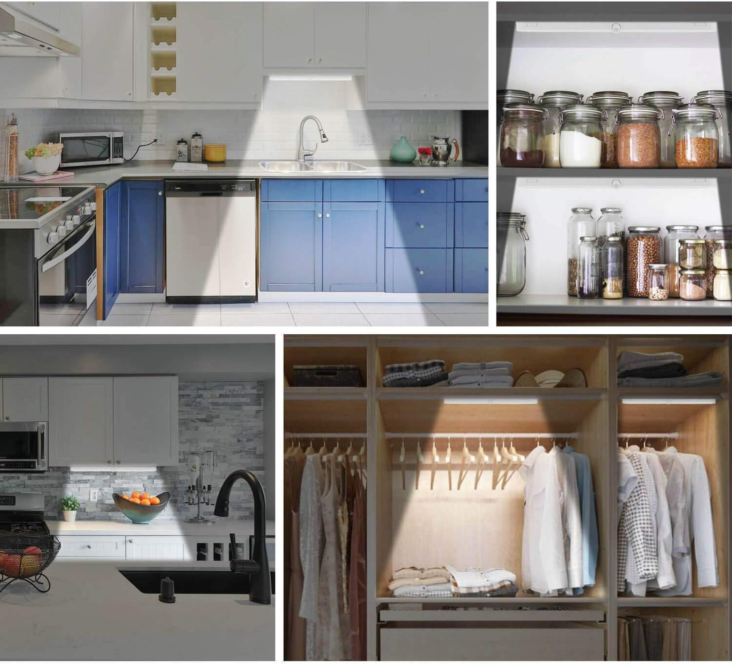 tool-free mounting options: screws or 3m adhesive tape included