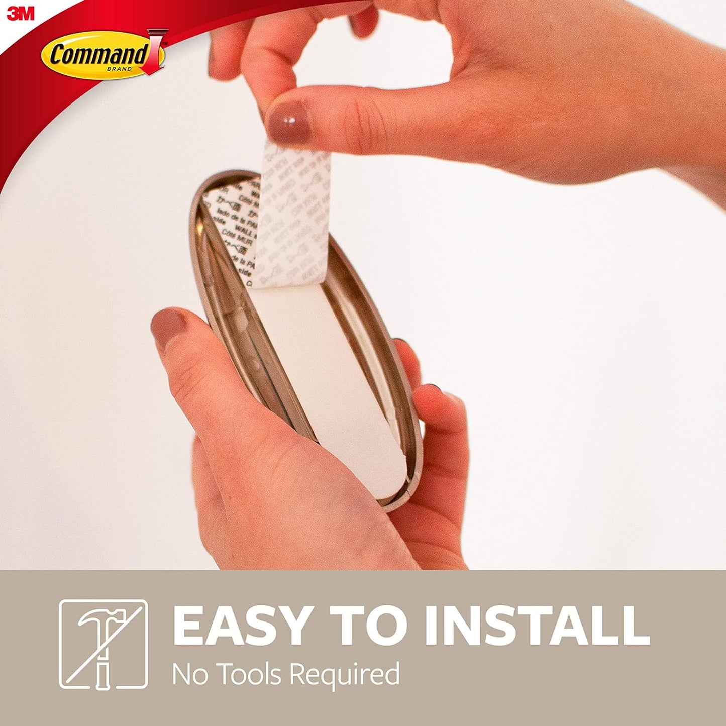 tool-free peel-and-stick installation in seconds