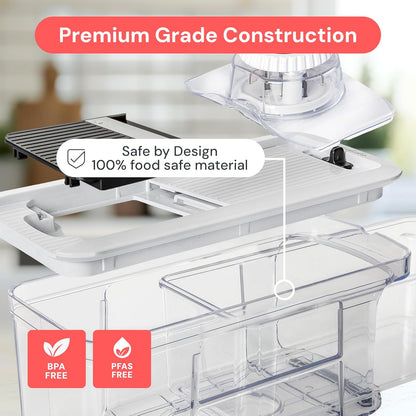 top-rack dishwasher-safe construction across all components including blades and container