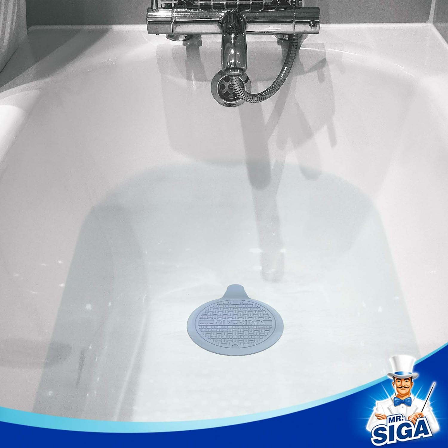 top suction cup doubles as a quick-grab handle for hygienic, tool-free removal