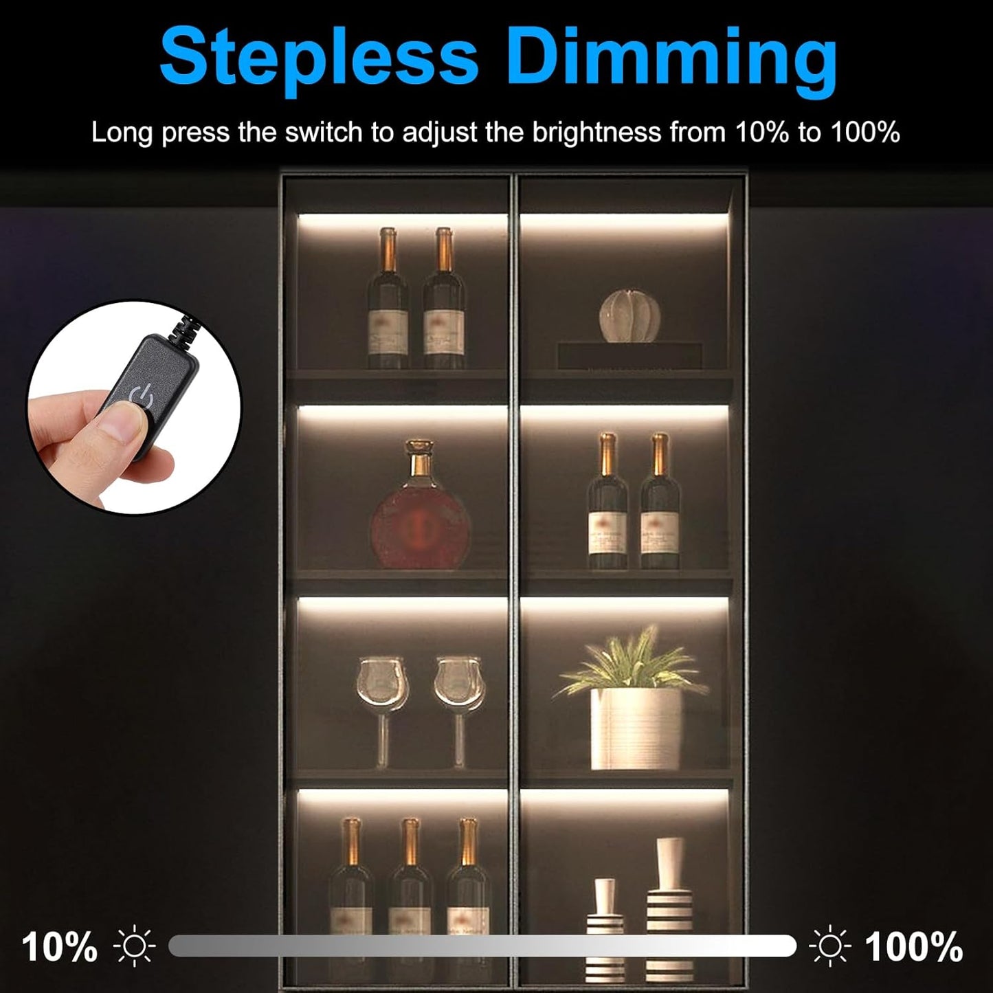 touch-activated dimmer switch with no memory function
