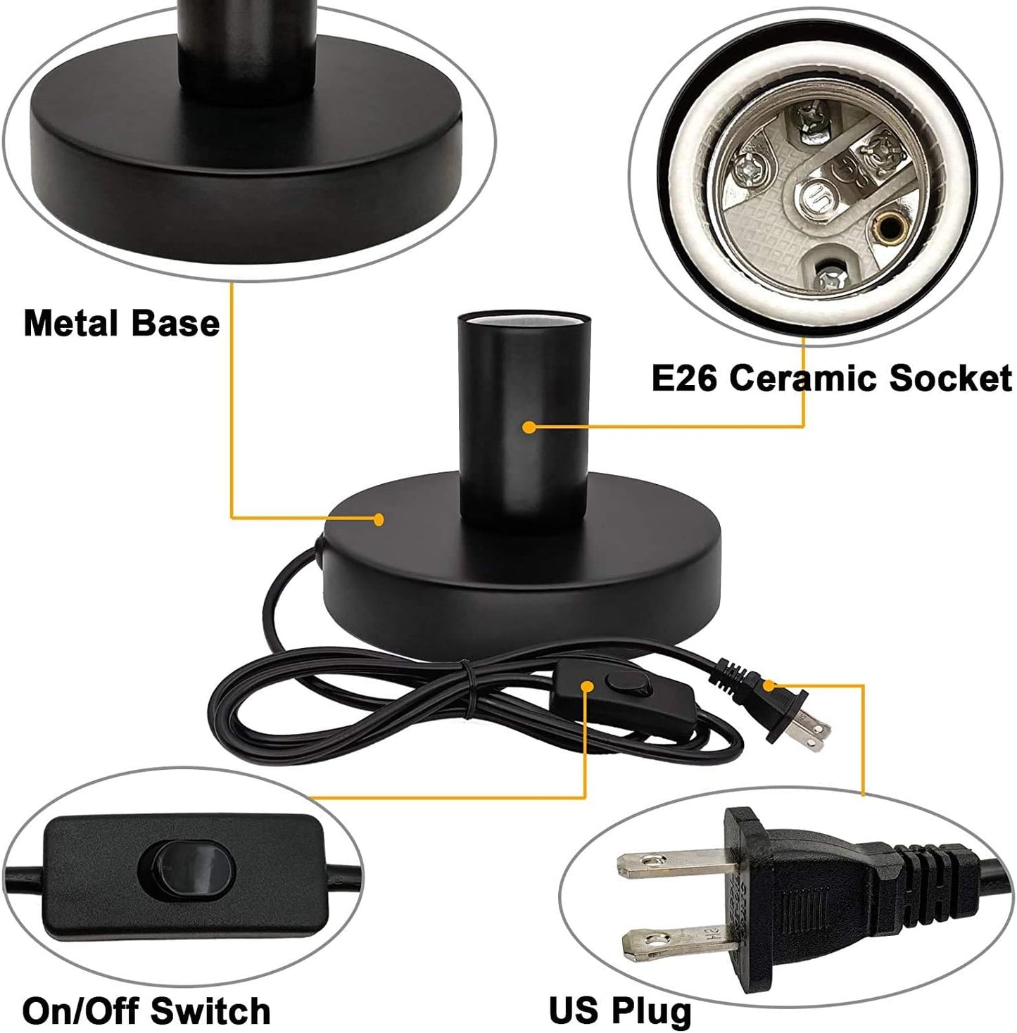 touch-activated on/off switch with plug-in cord