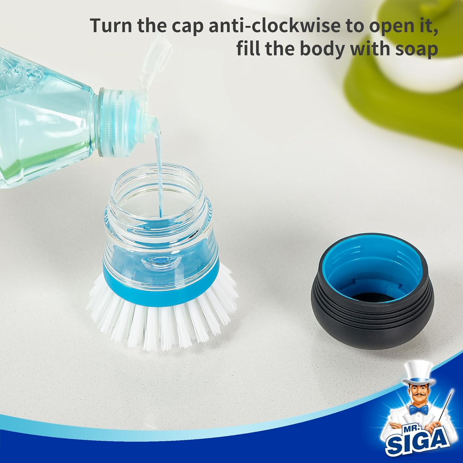 tpr non-slip cap that stays secure when wet and soapy