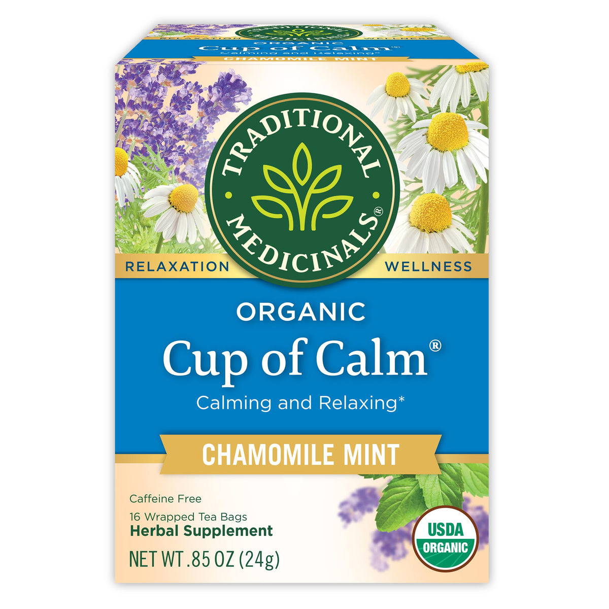 Traditional Medicinals Lemon Balm Tea Bags – Restorative Evening Brew for Yoga Studio and Bath Time Recovery