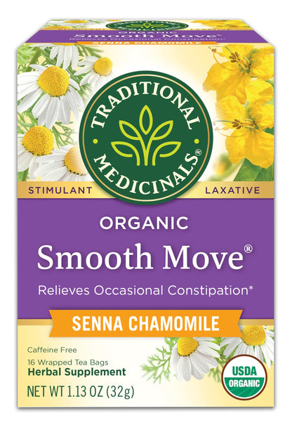 Traditional Medicinals Smooth Move – Gentle Overnight Herbal Support for Your Self-Care Wind-Down