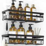 WOWBOX Stainless Steel Shower Caddy – Holiday Gift for Mom, Drill-Free Wall Storage Set