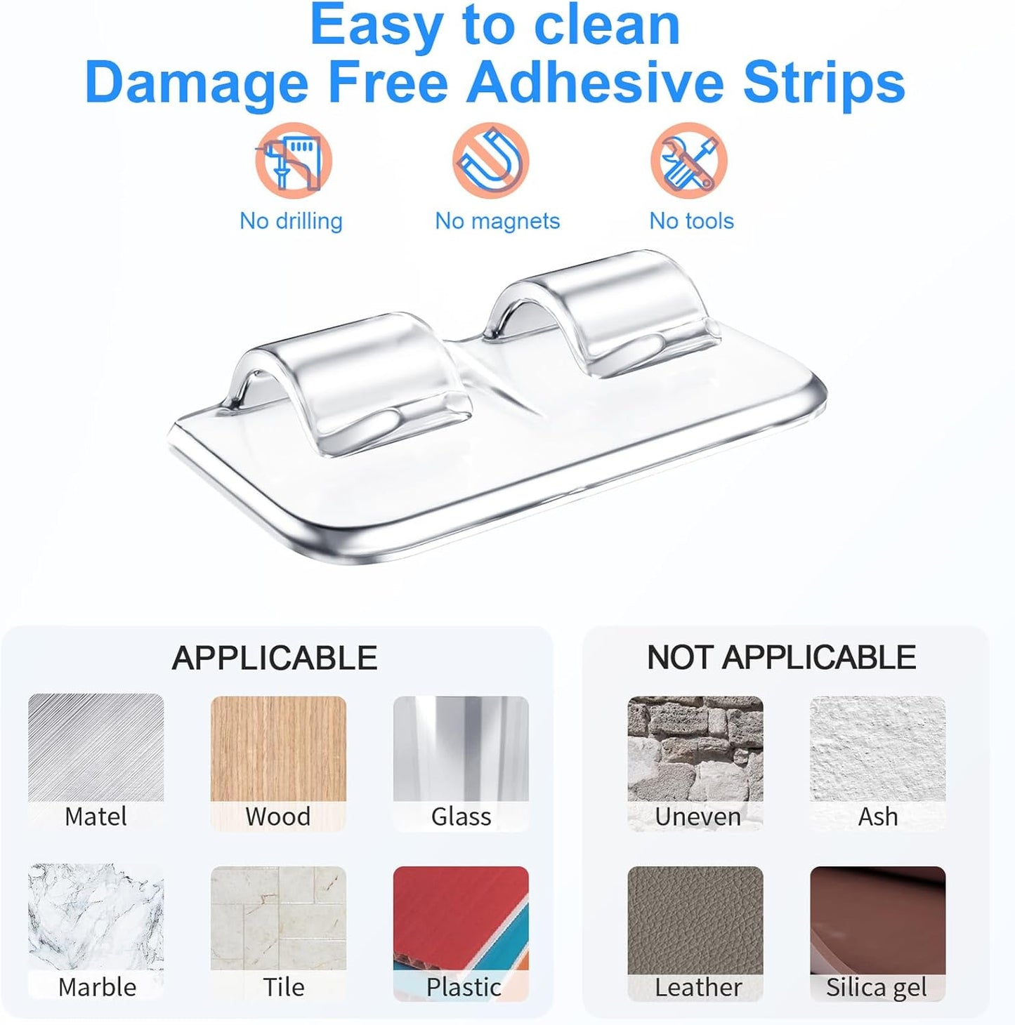 transparent vinyl construction that blends with any surface