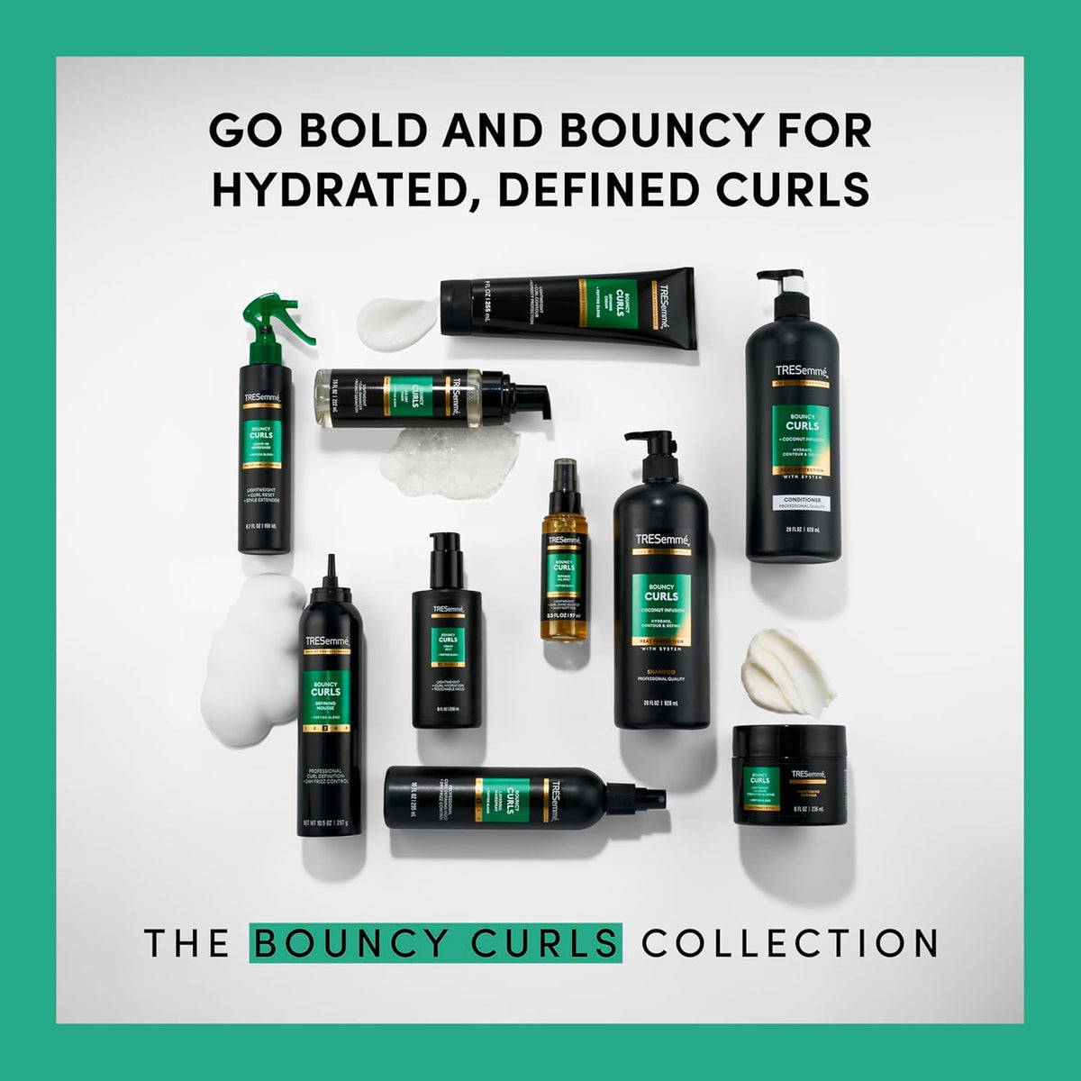 TRESemmé Bouncy Curls Defining Cream – Streamlined Pump Bottle for the Capsule Bathroom Aesthetic