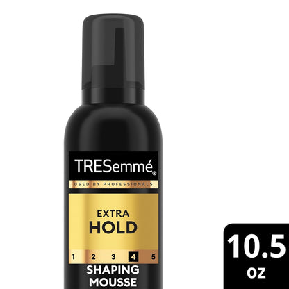 TRESemmé Extra Hold Sculpting Mousse with TSA Bottle – Portable Frizz Defense for Poolside Lounging and Park Picnics