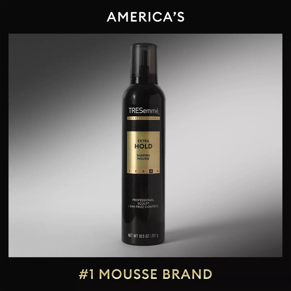 TRESemmé Extra Hold Sculpting Mousse with TSA Bottle – Portable Frizz Defense for Poolside Lounging and Park Picnics