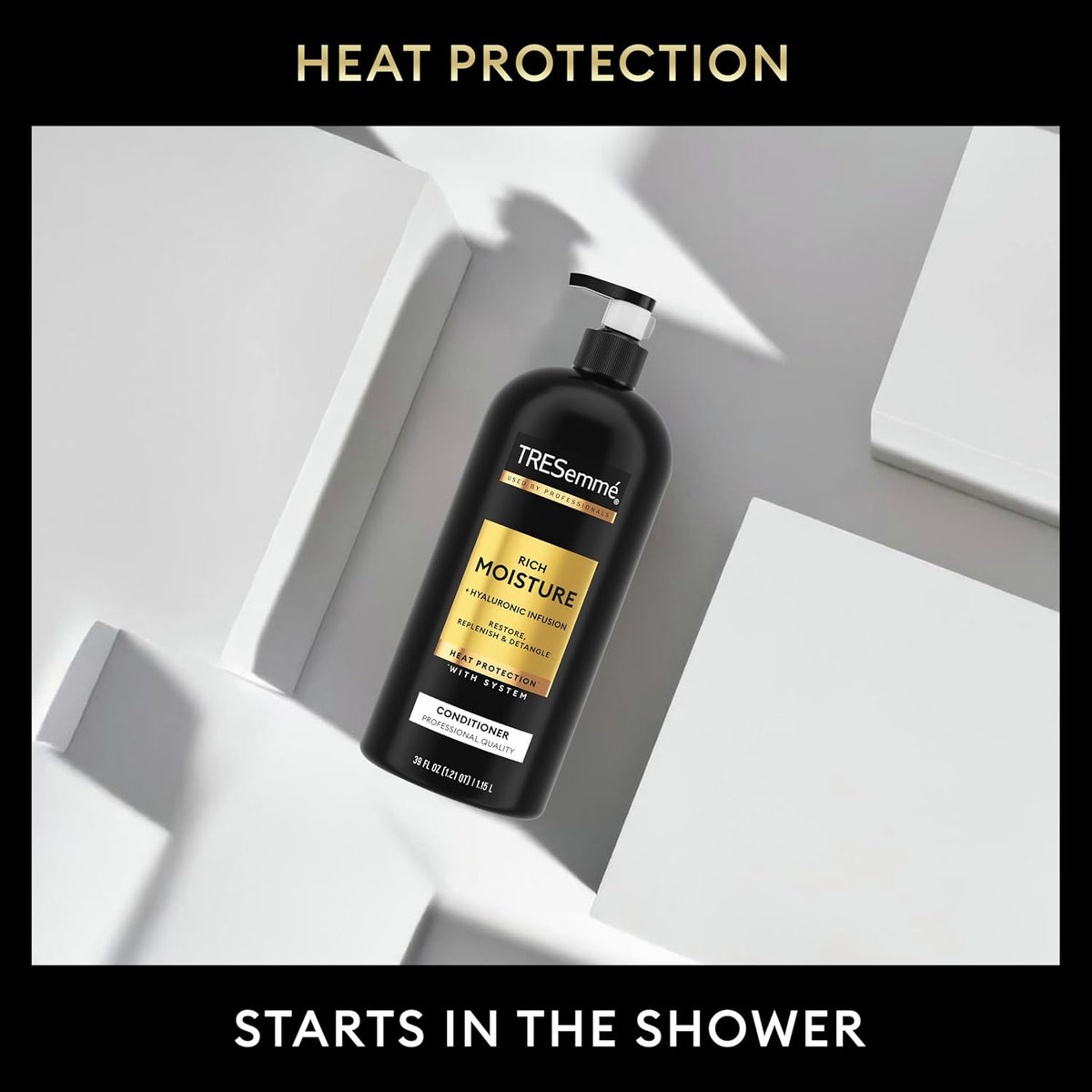 TRESemmé Pro Style Conditioner – Heat-Safe Daily Hydration Up to 450°F for Frequent Stylers