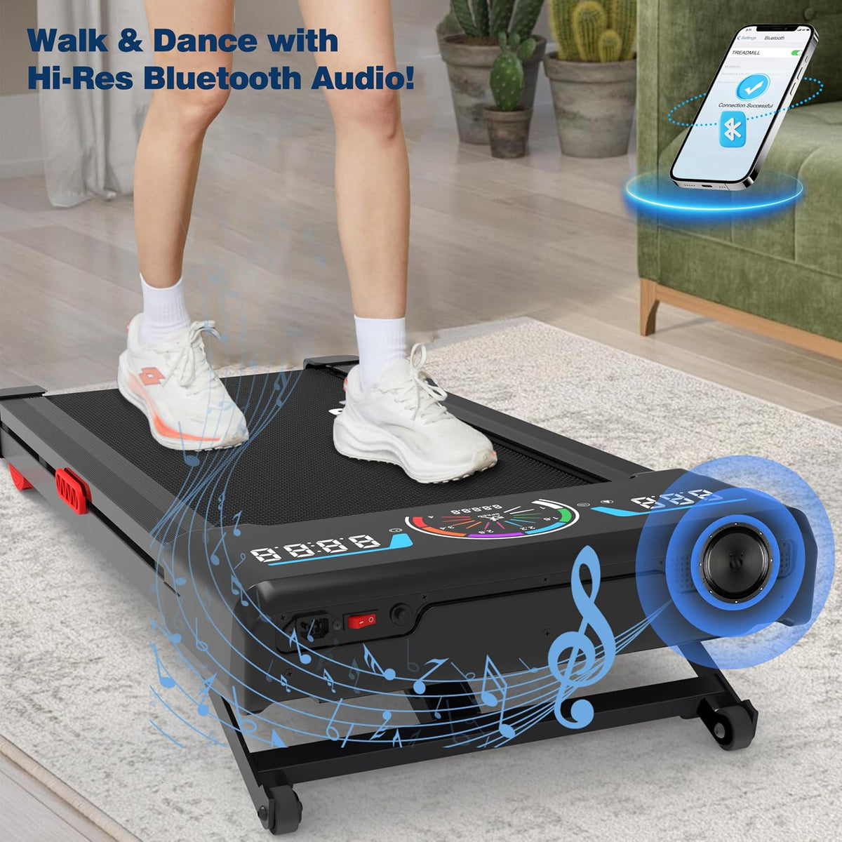 triple-cushion system: double-deck structure, 4 silicone absorbers, 5-layer anti-slip belt