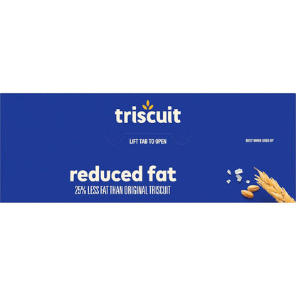 Triscuit Reduced Fat Whole Wheat Crackers – Plant-Based Gym Bag Snack for Active Wellness Lifestyles