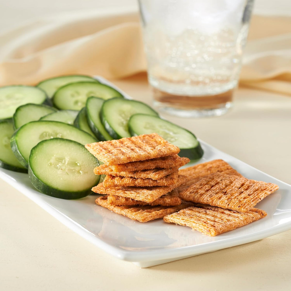 Triscuit Reduced Fat Whole Wheat Crackers – Plant-Based Gym Bag Snack for Active Wellness Lifestyles