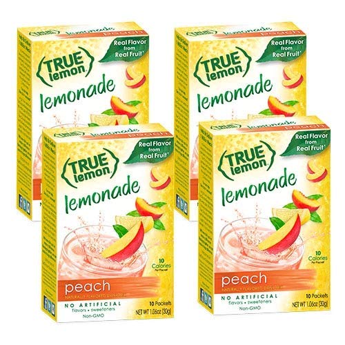 True Lemon Peach Lemonade, 10 count - 4 pack