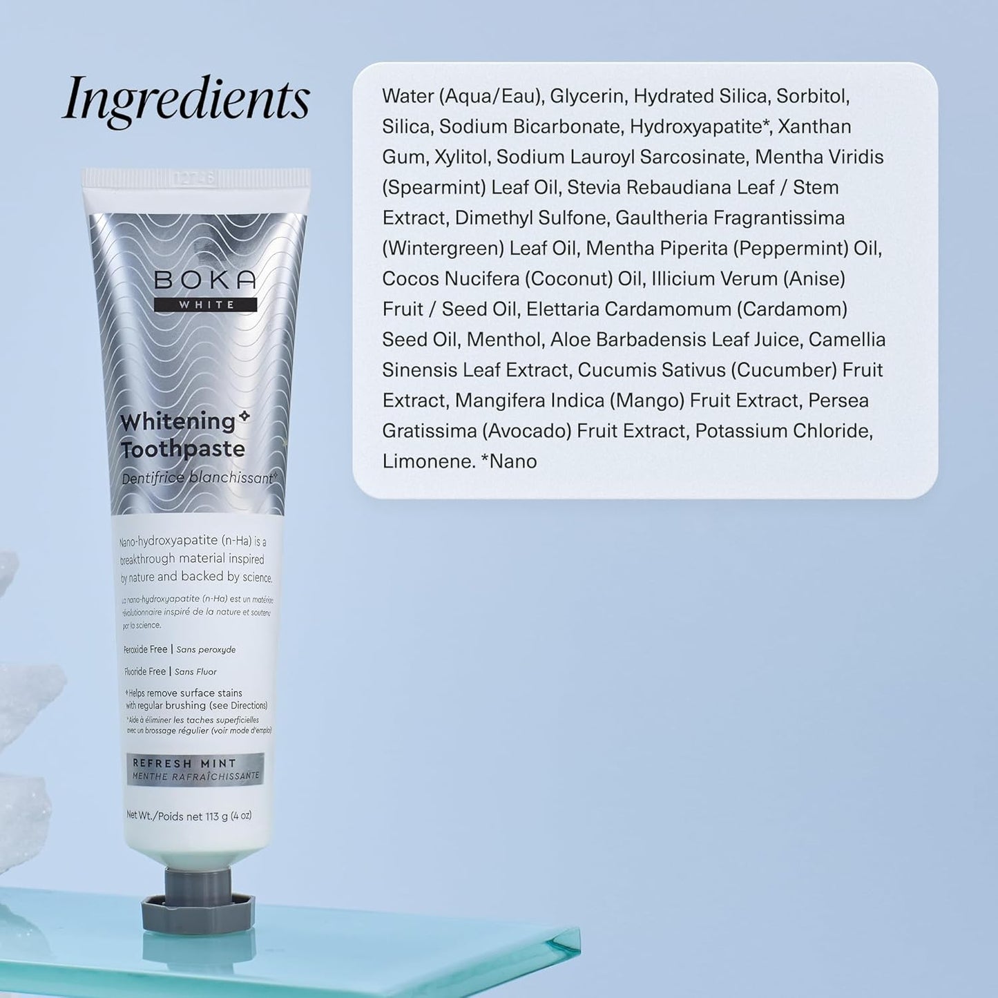 tube packaging in 4 fl oz family-sized or 1.3 oz travel-sized formats