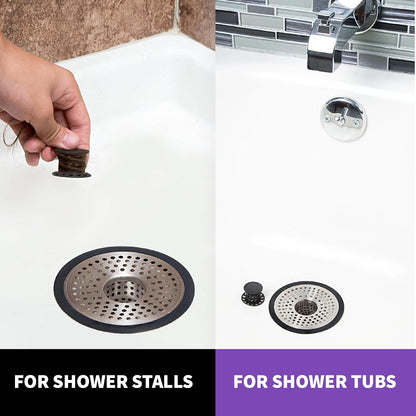 TubShroom ShowerShroom Drain Hair Catcher for Apartment Dweller Gift, Prevents Costly Clogs Before They Start