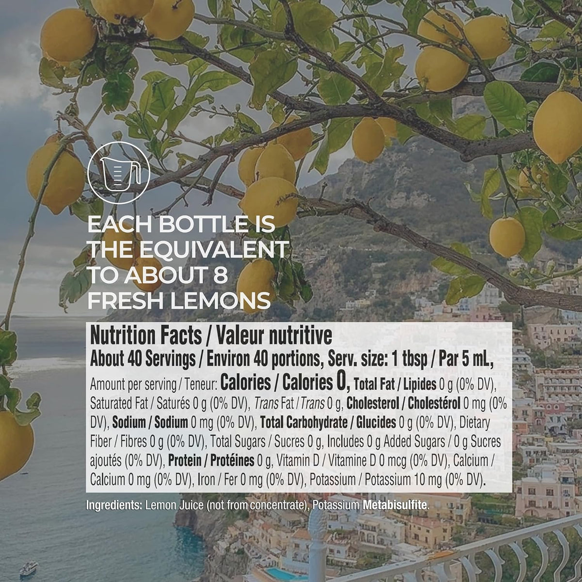 Tuscanini 100% Sicilian Lemon Juice – Clean Design Cooking Essential, Less-is-More Citrus with No Added Water