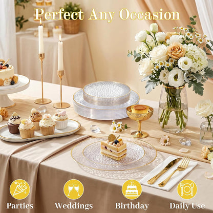 twelve variants: clear with green, clear with blue, clear with gold, white with orange, clear with green and red, clear with red and gold, clear with orange and gold, clear with black and gold, gold glitter, clear with purple and gold, clear with yellow and gold, and clear with amber and gold